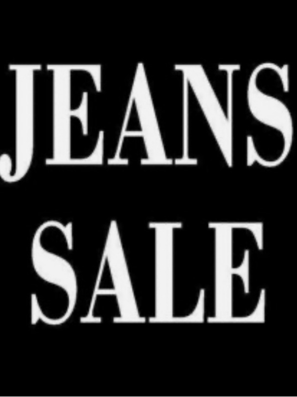 Target Black and White Jeans Sale Graphic